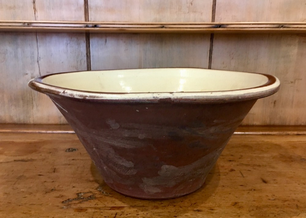 Large Antique Victorian Dairy Bowl  View III