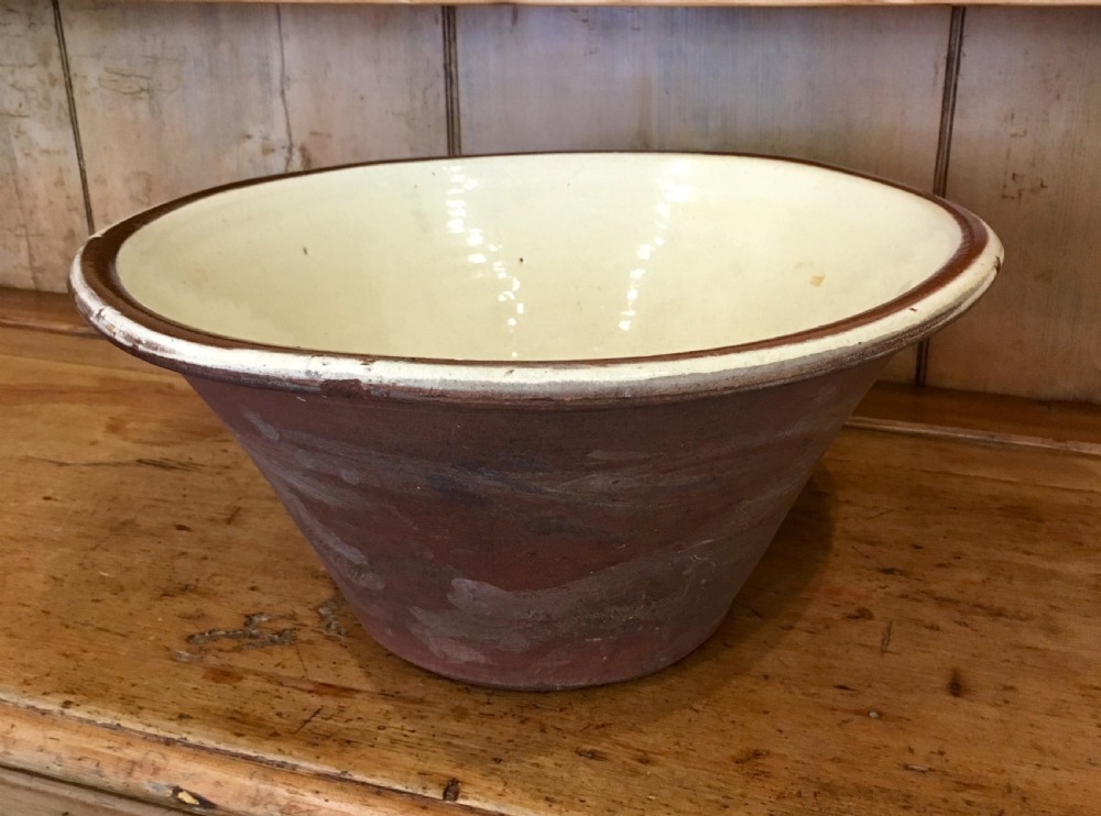 Large Antique Victorian Dairy Bowl  View IV