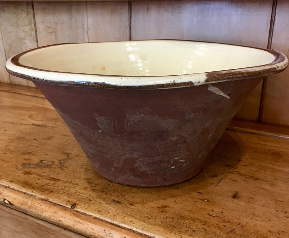 Large Antique Victorian Dairy Bowl  View VIII