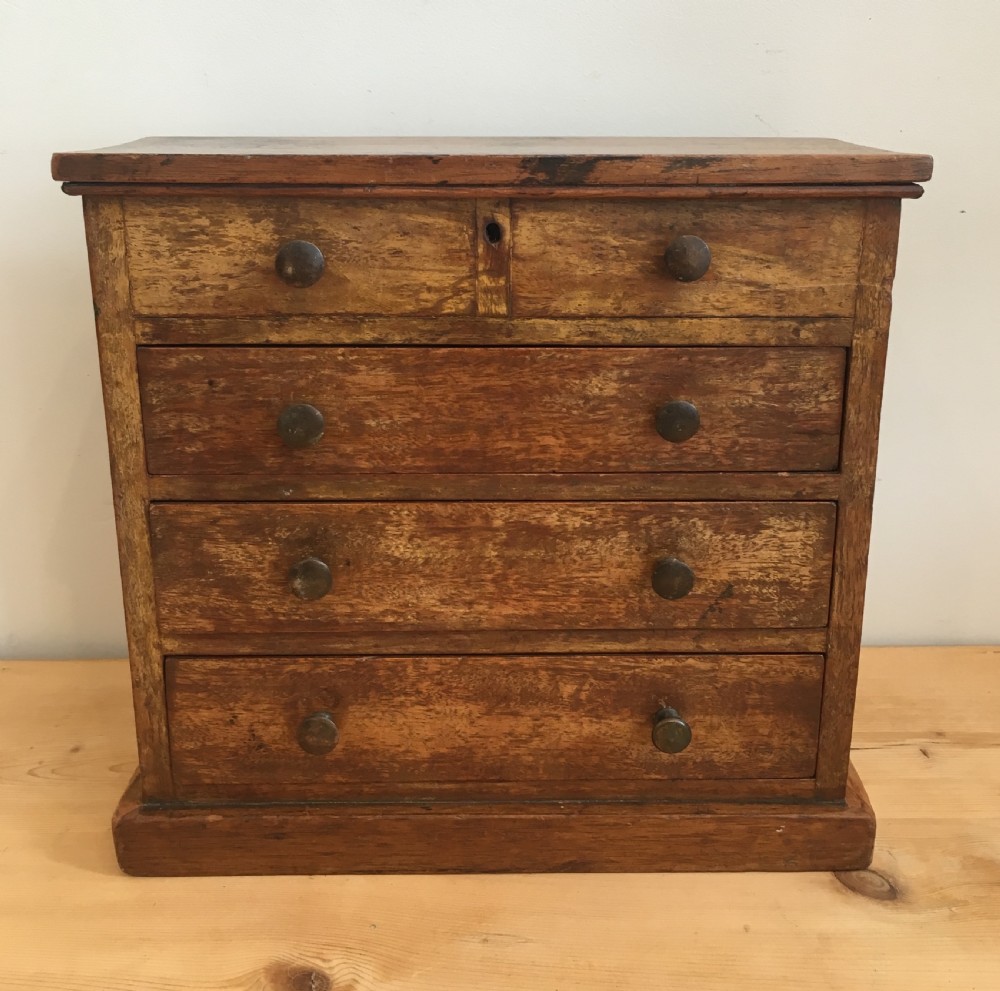 Antique Miniature Apprentice Collectors Chest of Drawers