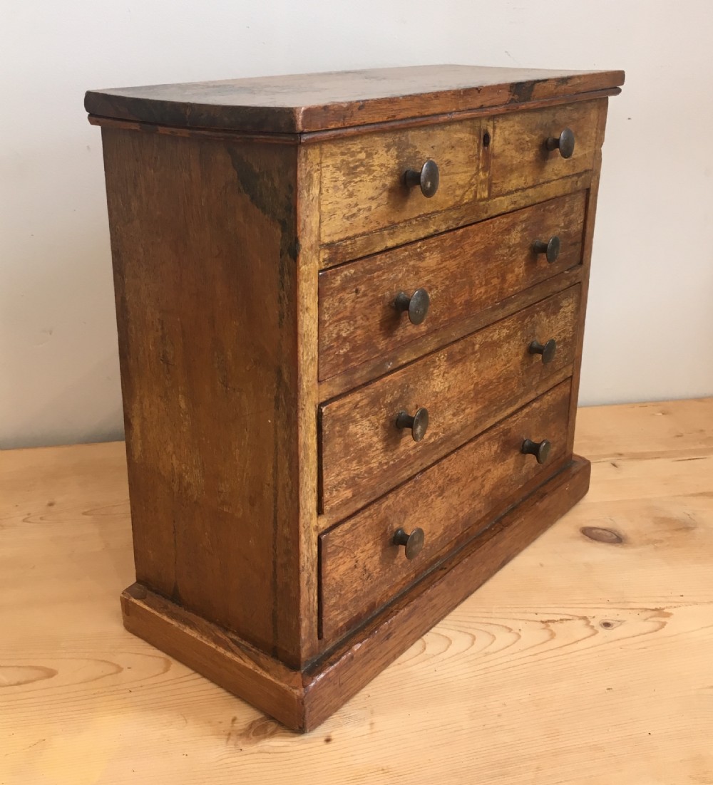 Antique Miniature Apprentice Collectors Chest of Drawers View III