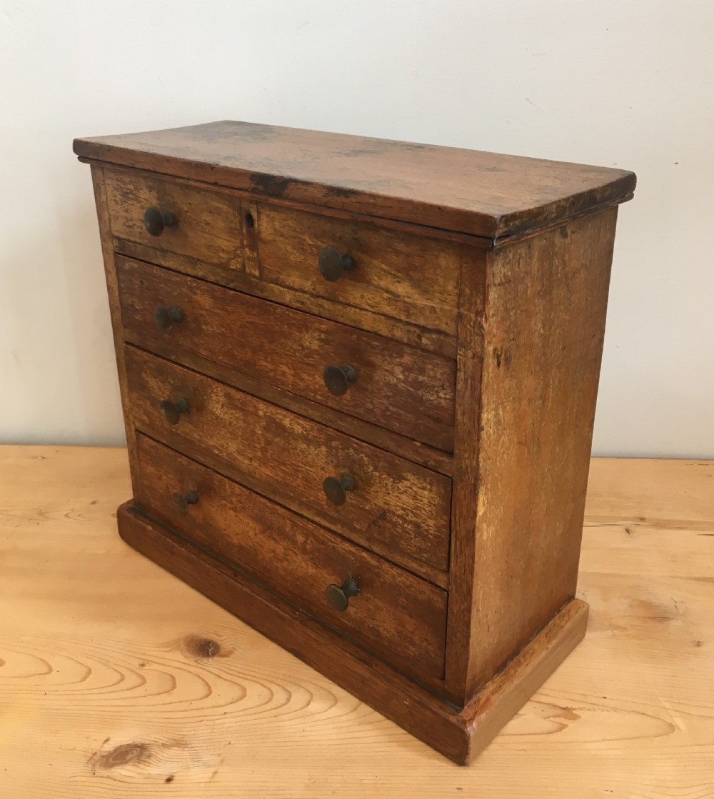 Antique Miniature Apprentice Collectors Chest of Drawers View IV