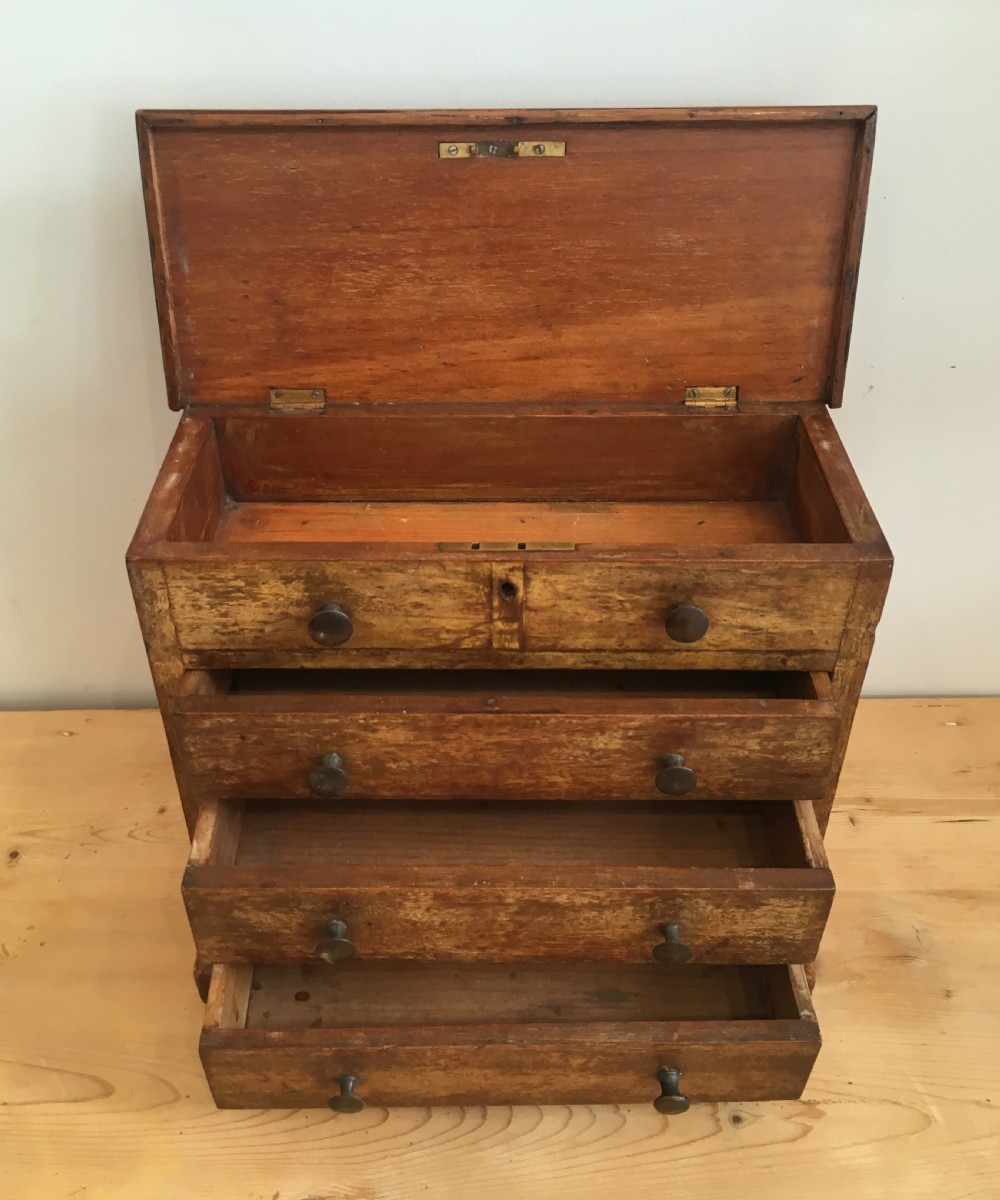Antique Miniature Apprentice Collectors Chest of Drawers View VI