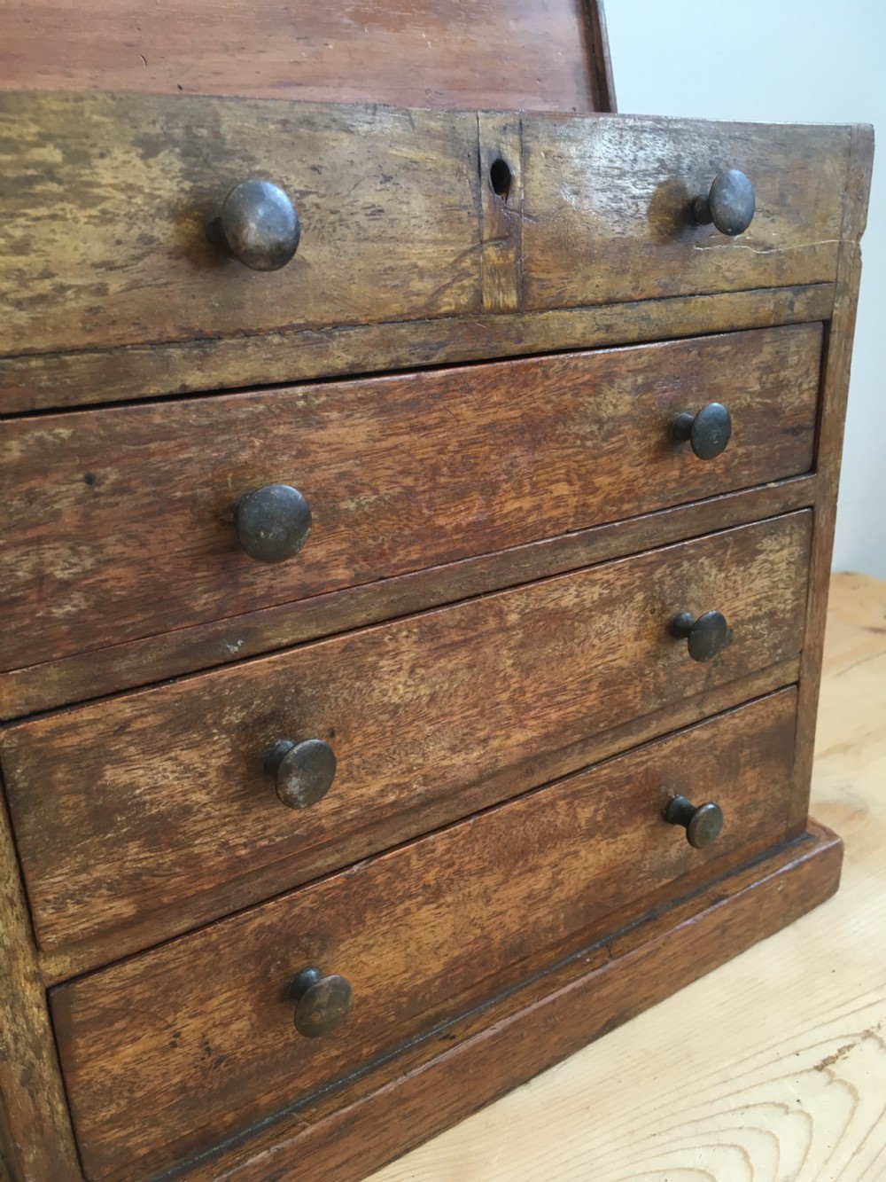 Antique Miniature Apprentice Collectors Chest of Drawers View X