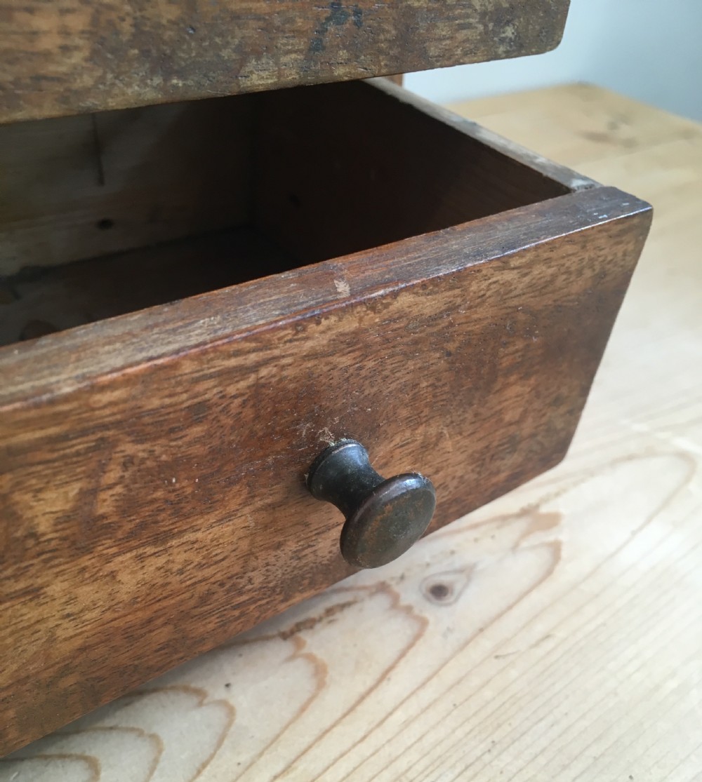 Antique Miniature Apprentice Collectors Chest of Drawers View XII