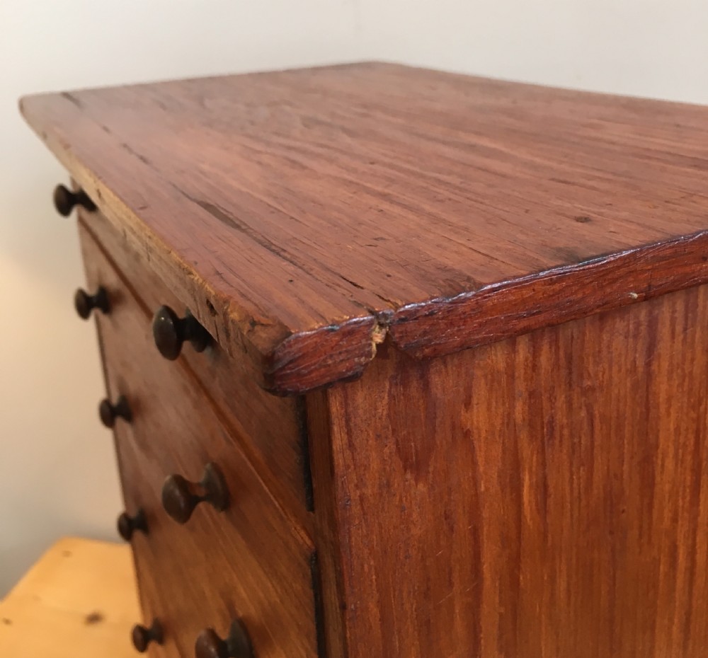 Antique Pine Tabletop Specimen Collectors Chest of Drawers View VIII