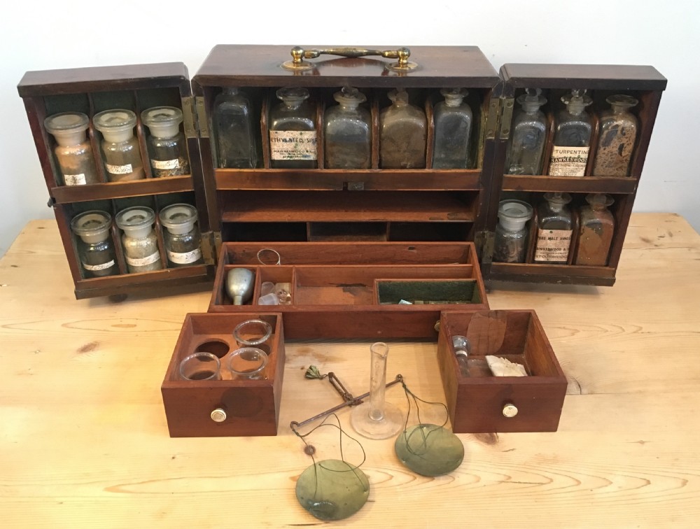 Antique Georgian Mahogany Apothecary Cabinet 