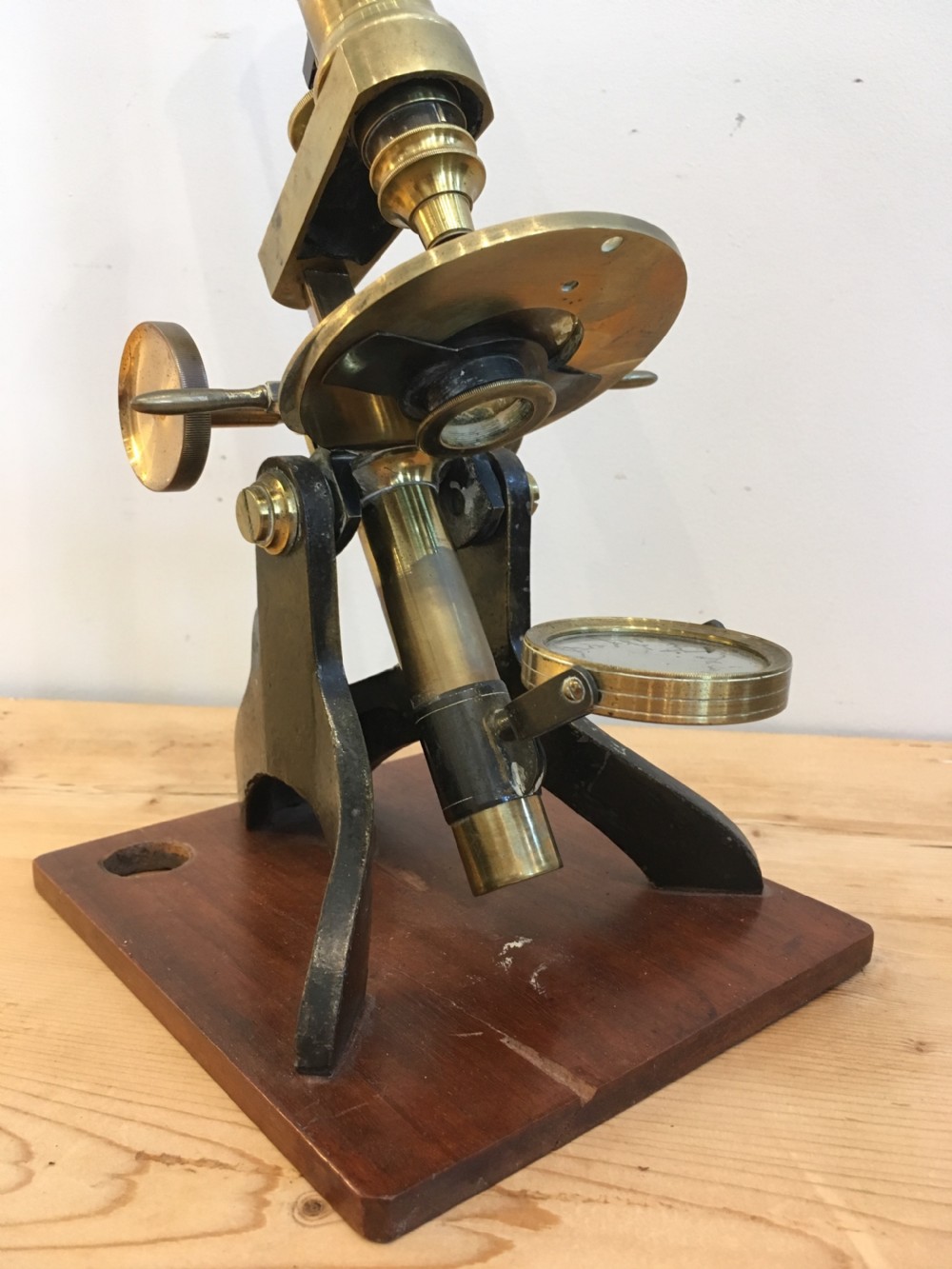 Antique 19th Century Brass Bar Limb Microscope View II