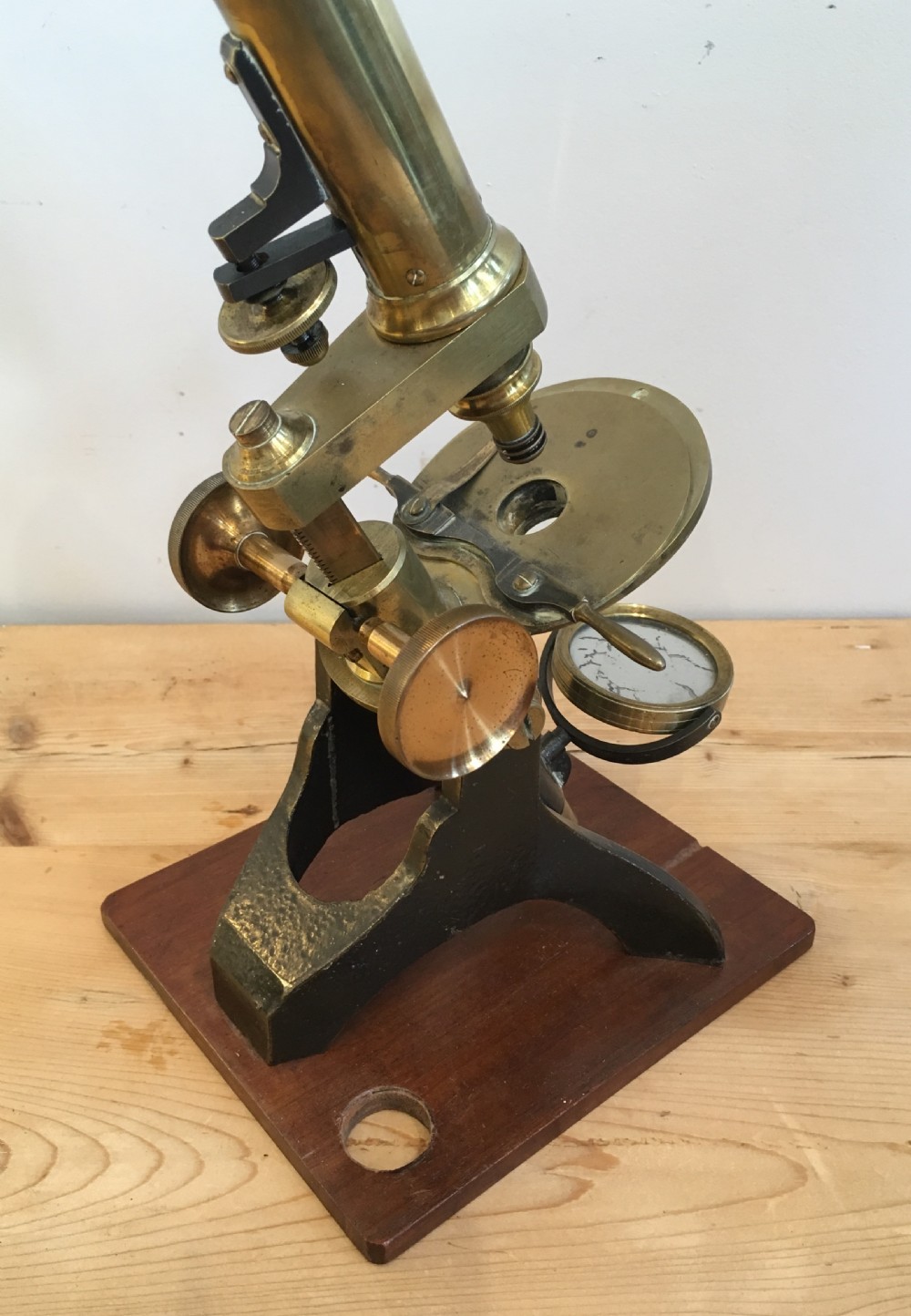 Antique 19th Century Brass Bar Limb Microscope View V