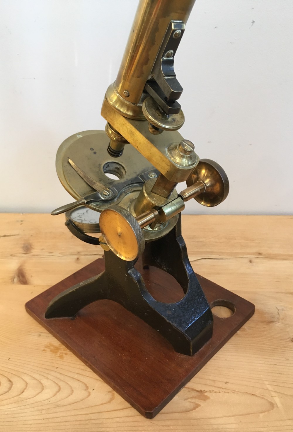 Antique 19th Century Brass Bar Limb Microscope View VI