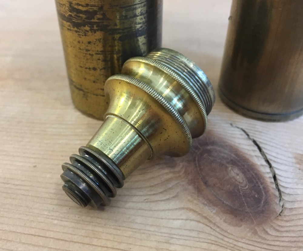 Antique 19th Century Brass Bar Limb Microscope View IX