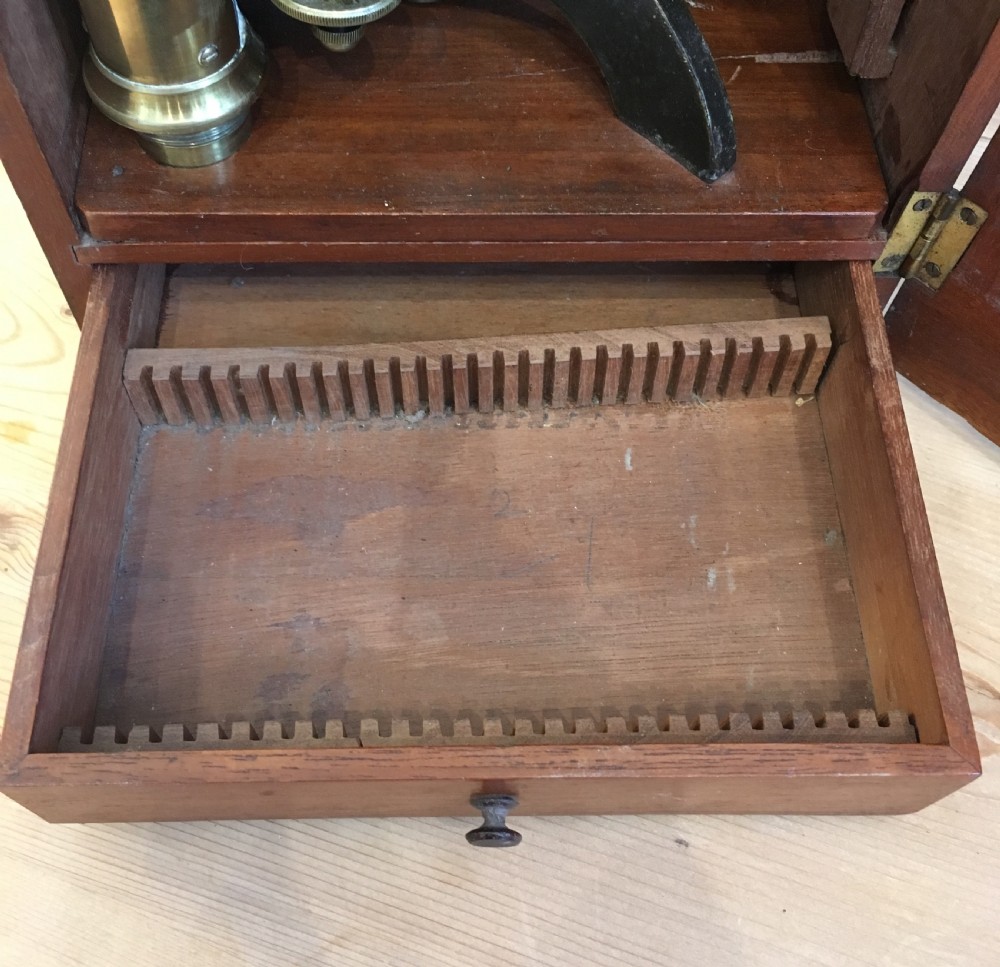 Antique 19th Century Brass Bar Limb Microscope View XIV