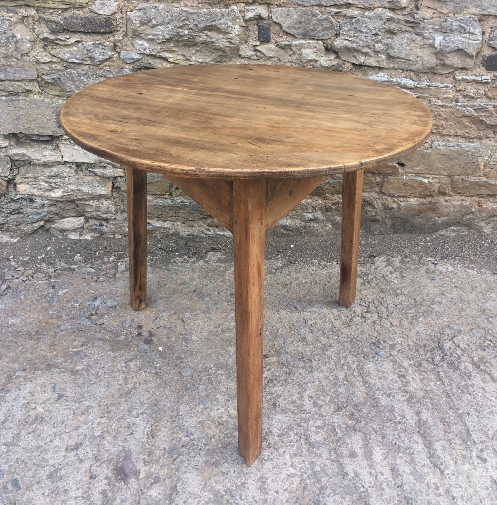 Antique 19th Century Pine Cricket Table