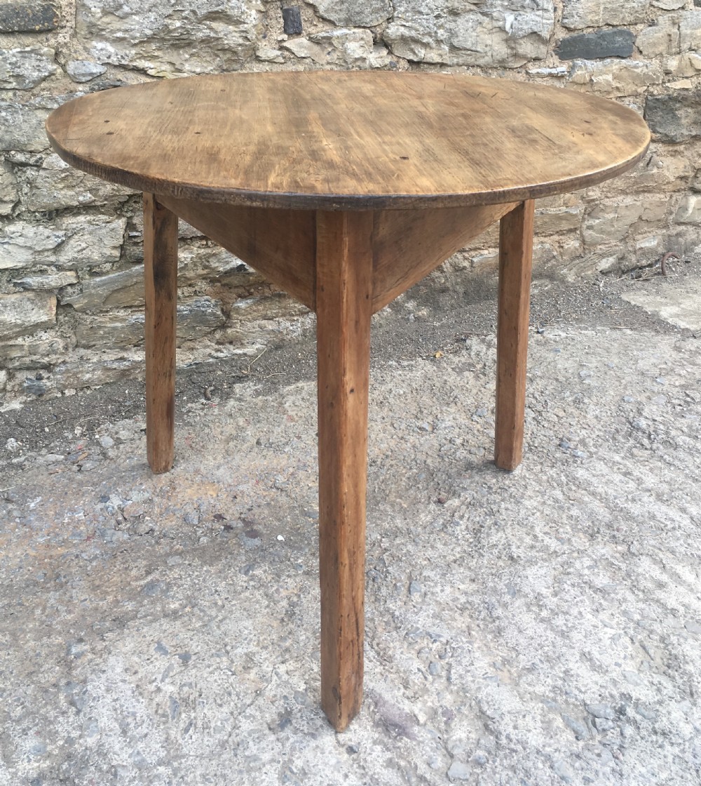 Antique 19th Century Pine Cricket Table View VII