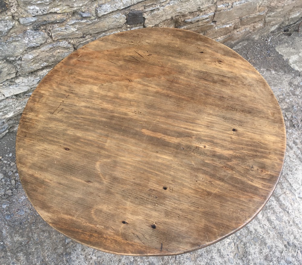 Antique 19th Century Pine Cricket Table View XI