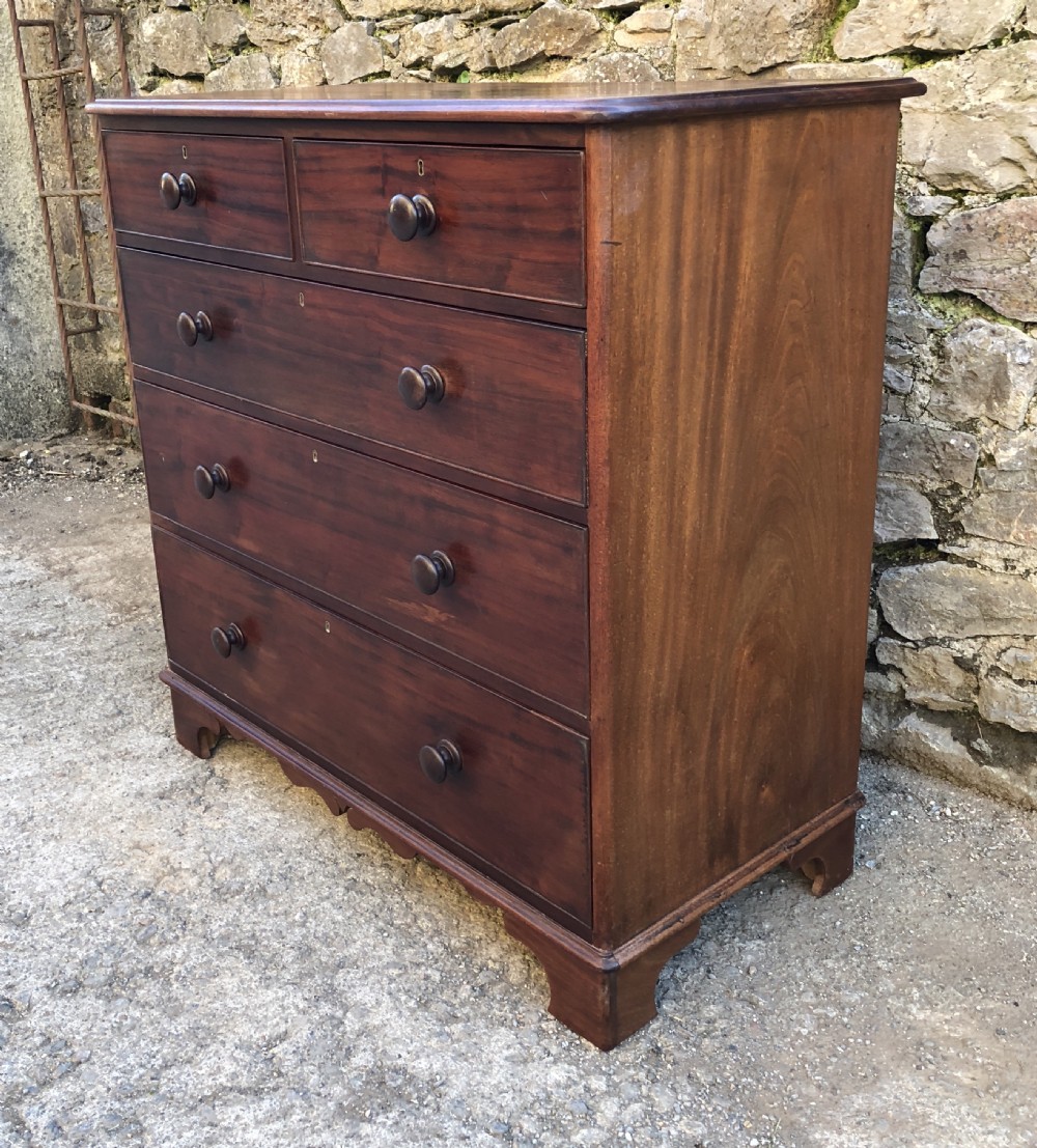 Early Victorian Mahogany Chest of Drawers View IV