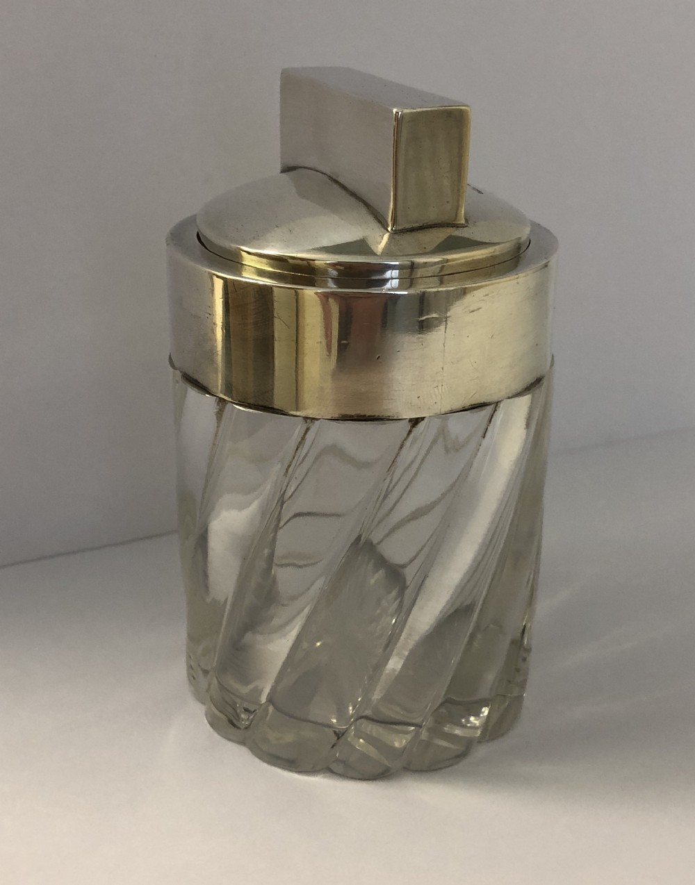 Antique 1895 John Grinsell Solid Sterling Silver Lidded Pot