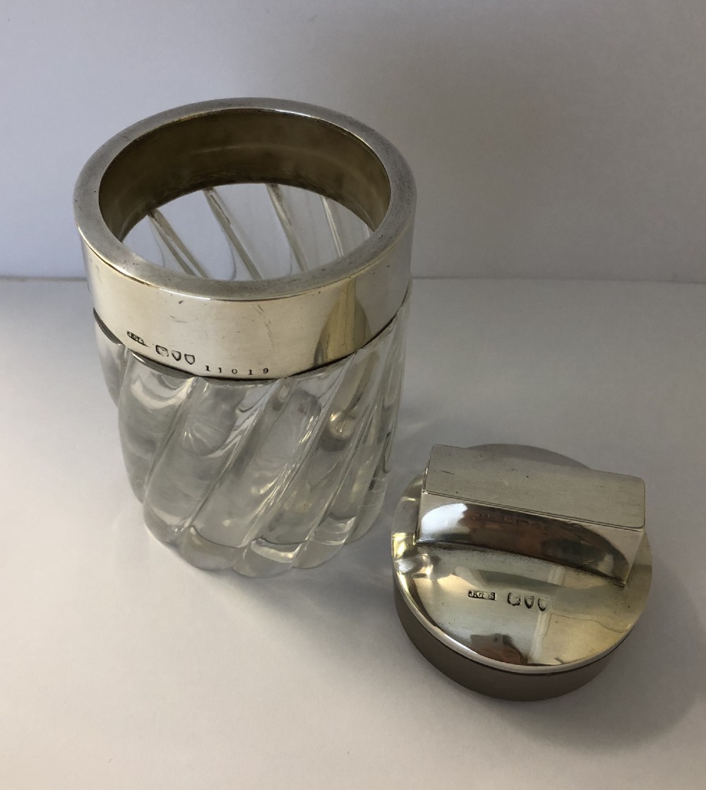 Antique 1895 John Grinsell Solid Sterling Silver Lidded Pot View XI