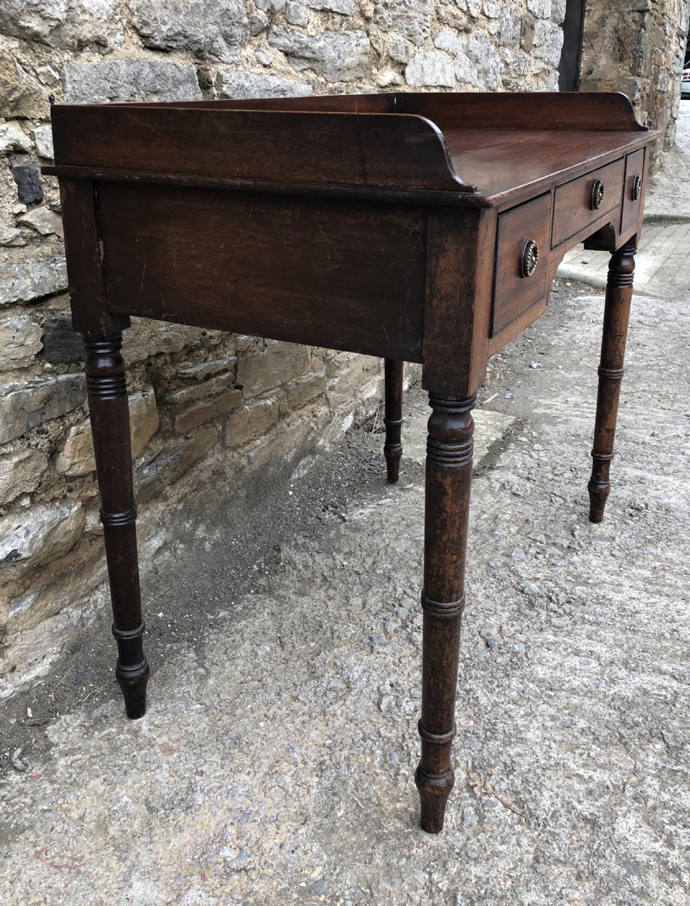 Antique Georgian Mahogany Side Table  View V