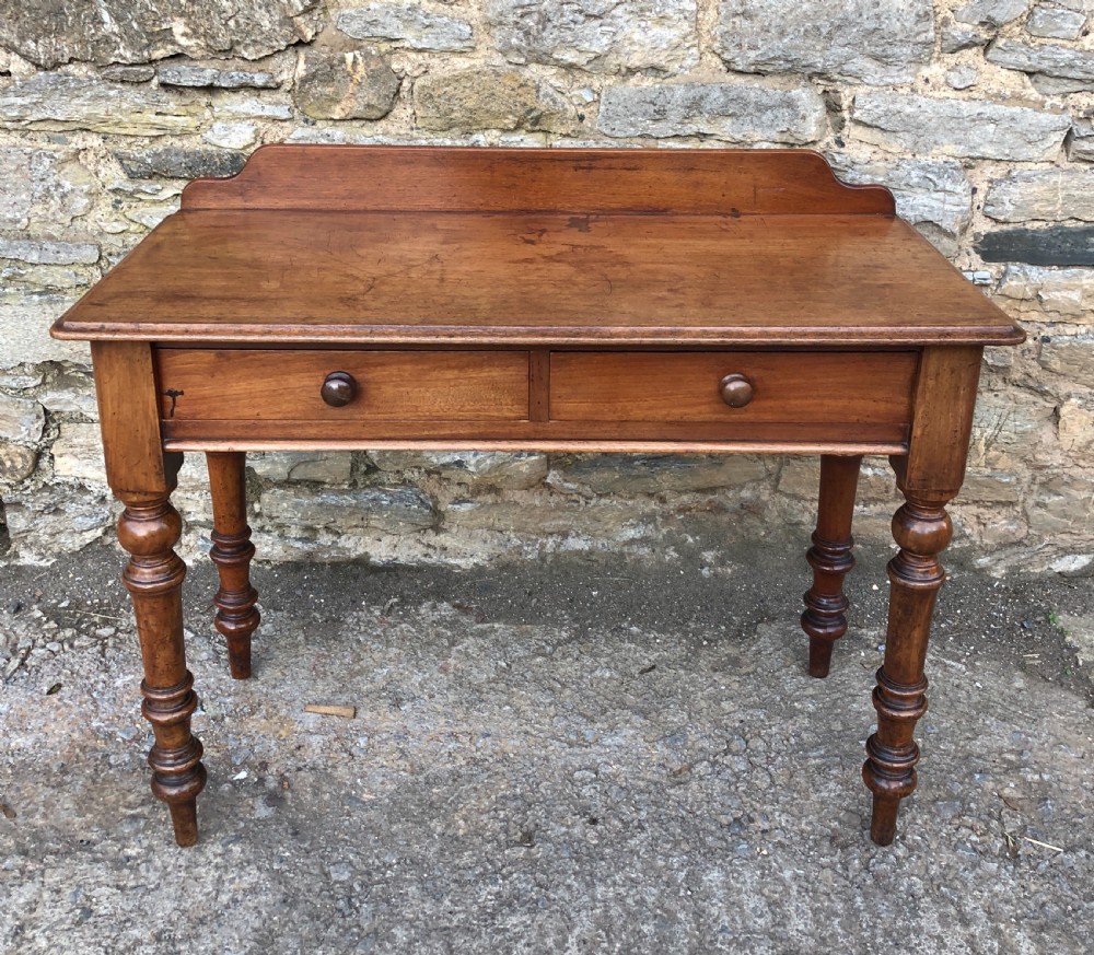 Victorian Mahogany Two Drawer Side Table  View II