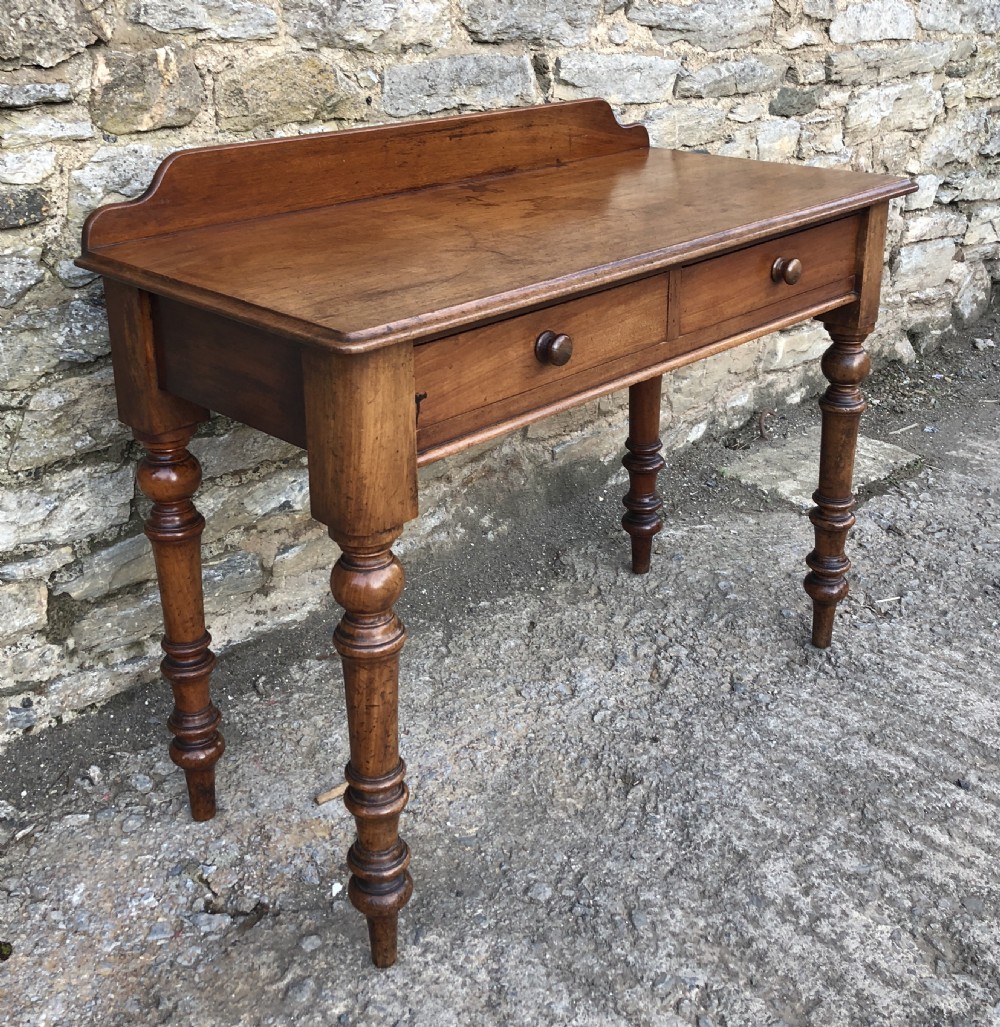 Victorian Mahogany Two Drawer Side Table  View III