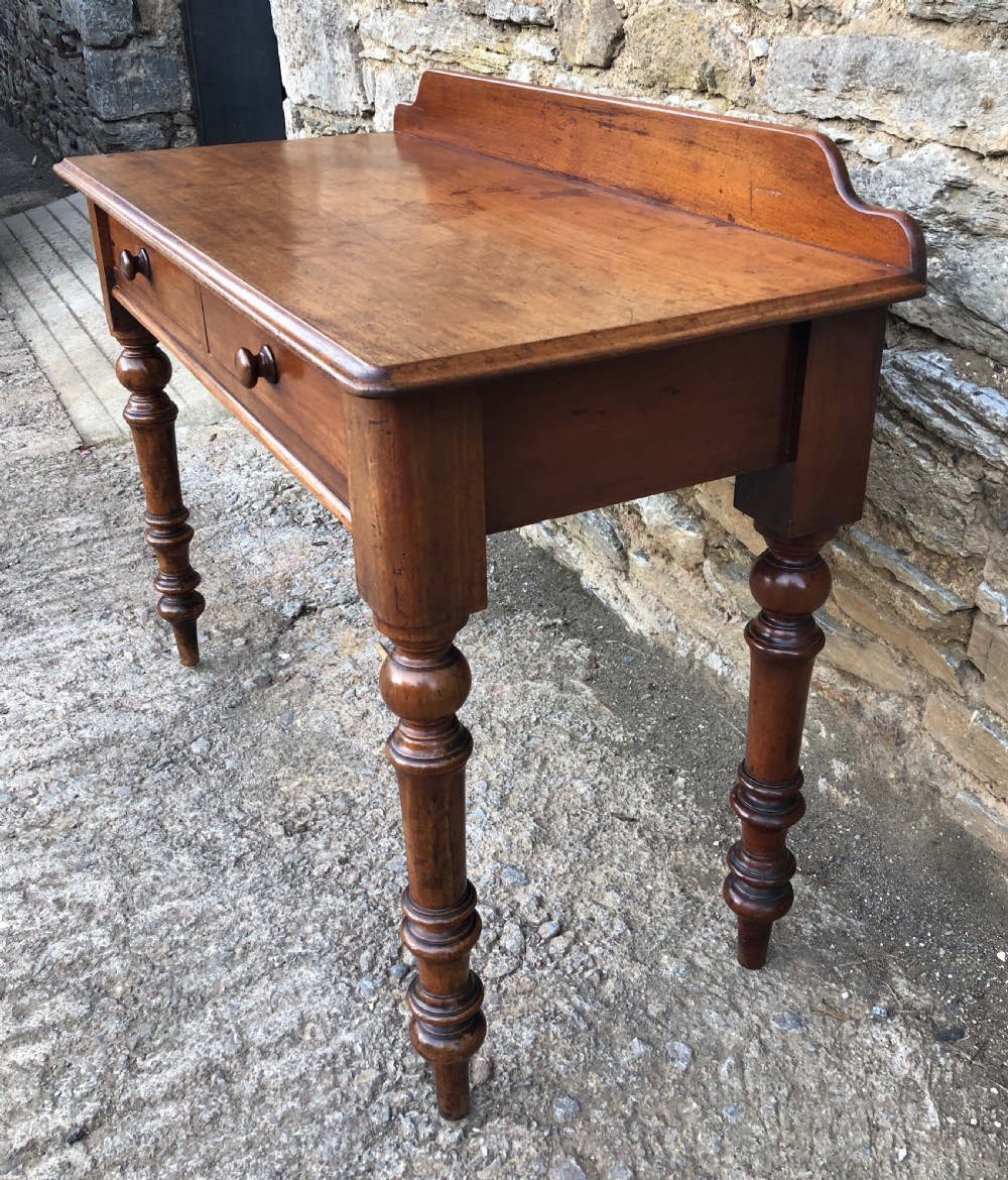 Victorian Mahogany Two Drawer Side Table  View VII