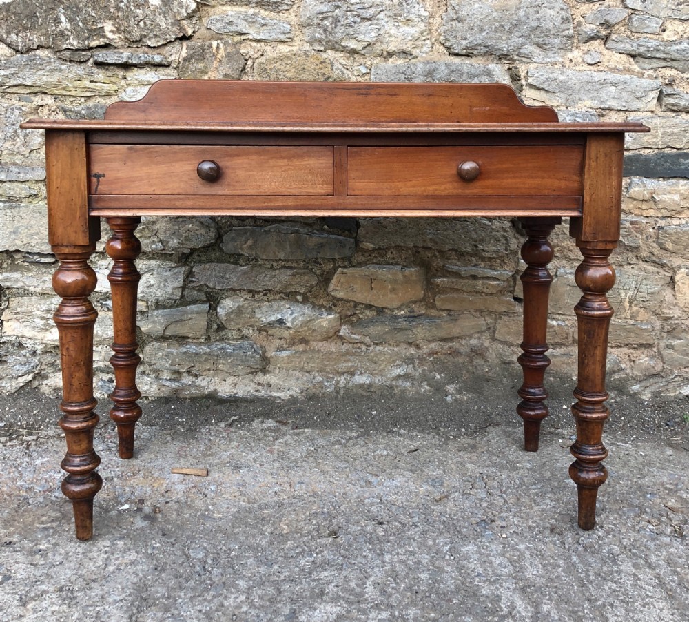 Victorian Mahogany Two Drawer Side Table  View IX