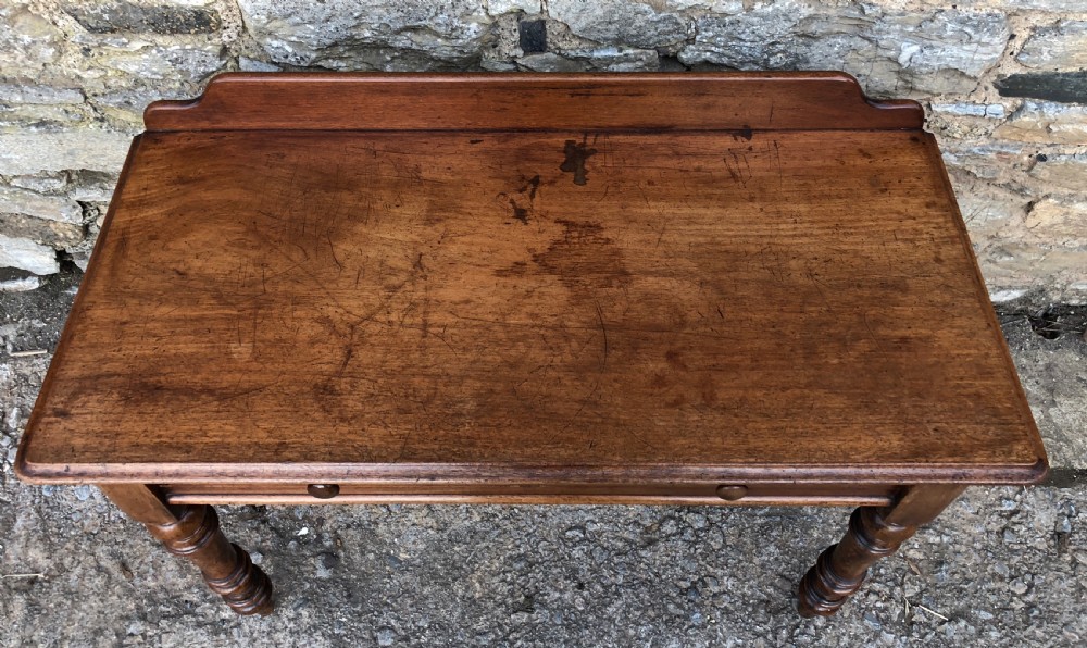 Victorian Mahogany Two Drawer Side Table  View X