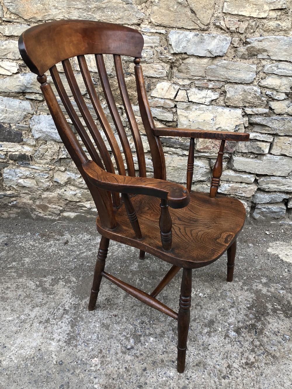 Antique Elm Farmhouse Windsor Chair  View III