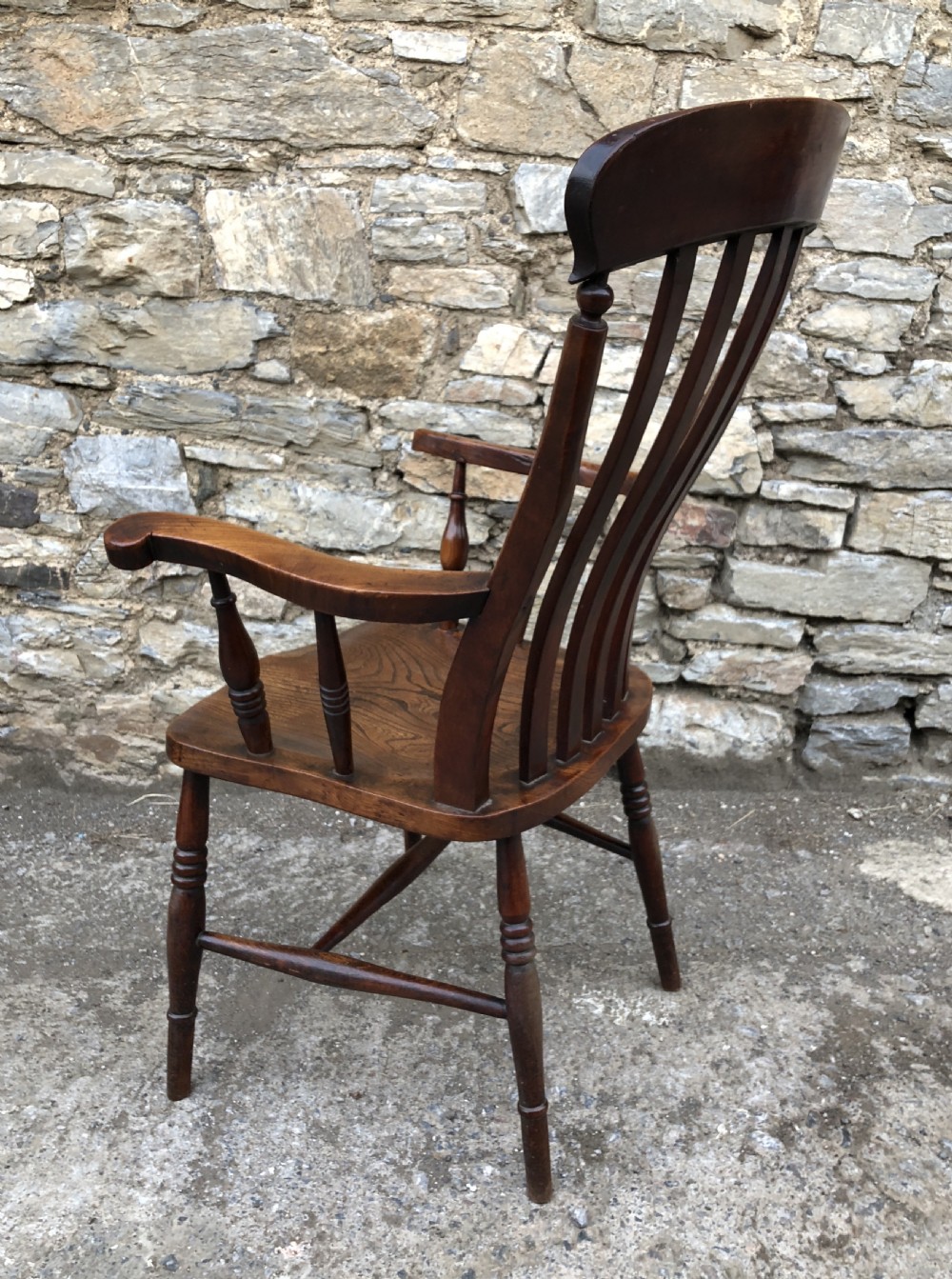 Antique Elm Farmhouse Windsor Chair  View IV