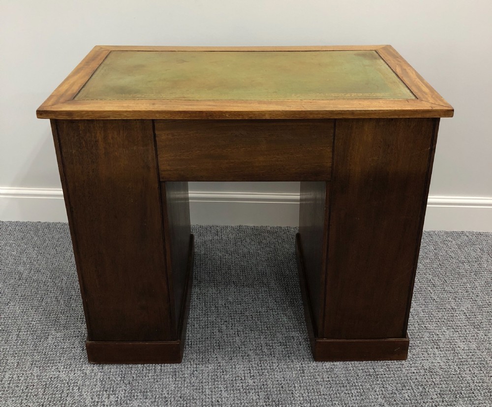 Victorian Mahogany Kneehole Desk with Leather Writing Surface  View XVI