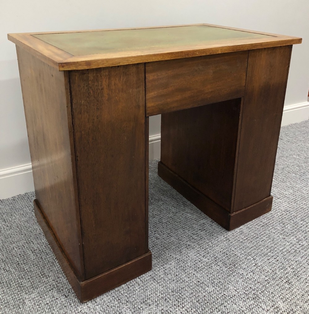 Victorian Mahogany Kneehole Desk with Leather Writing Surface  View XVII
