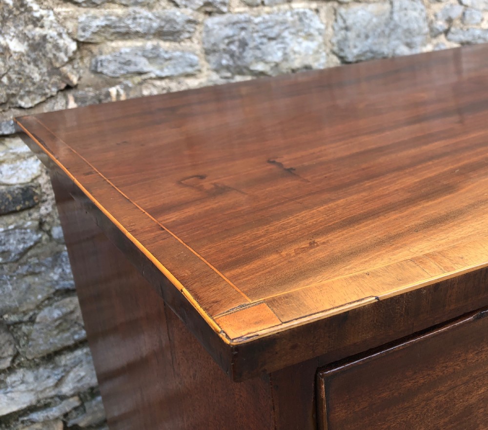 Small Antique Georgian Regency Bow Front Chest of Drawers View V