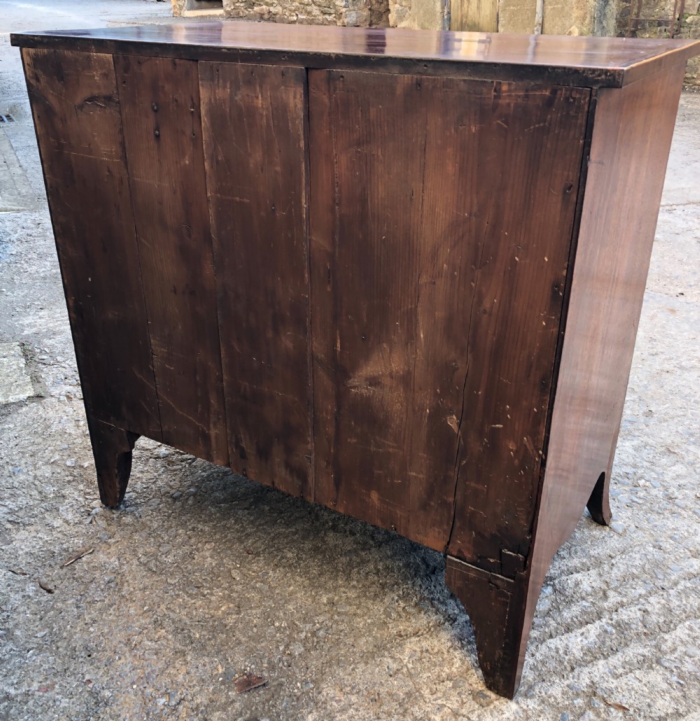 Small Antique Georgian Regency Bow Front Chest of Drawers View XVI