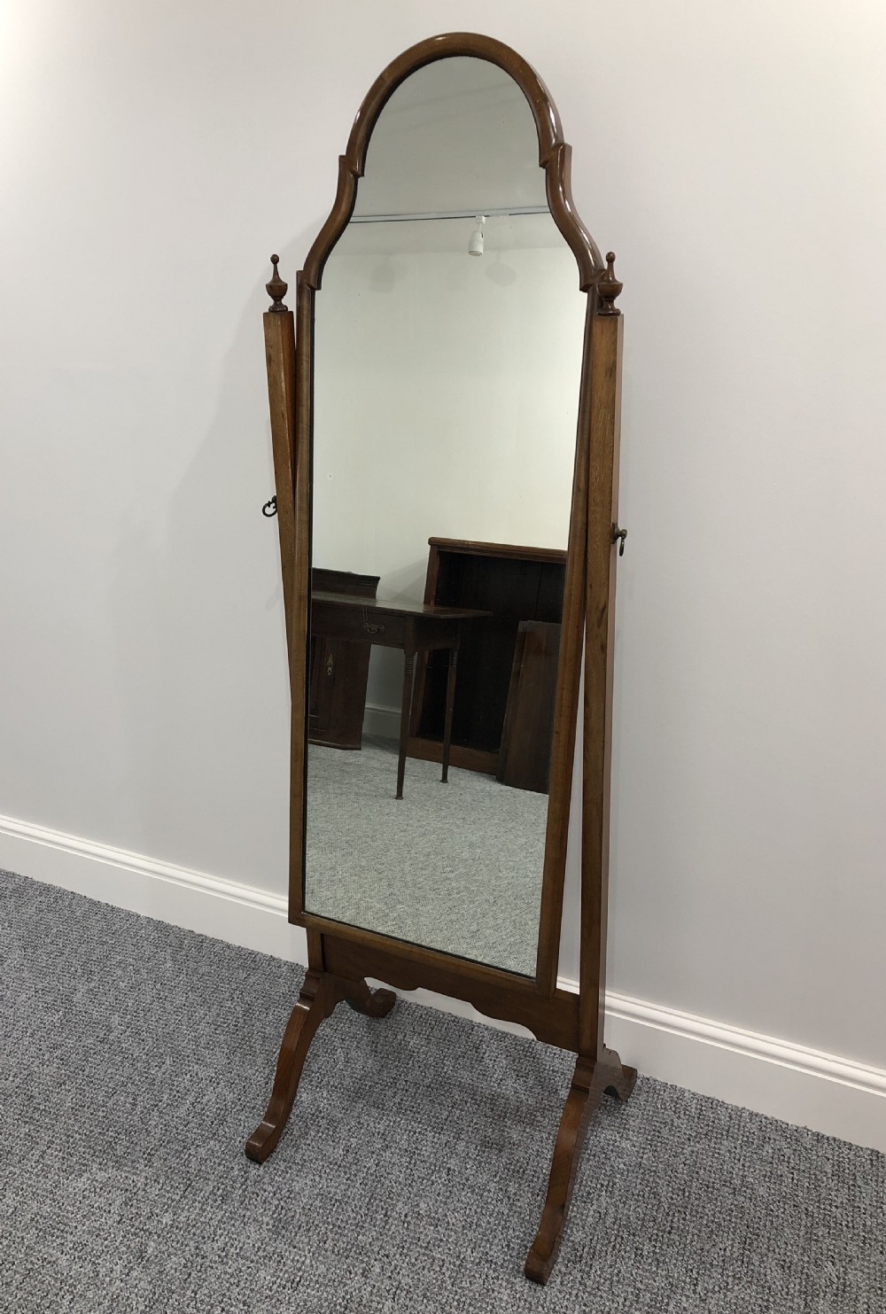 Edwardian Mahogany Cheval Mirror