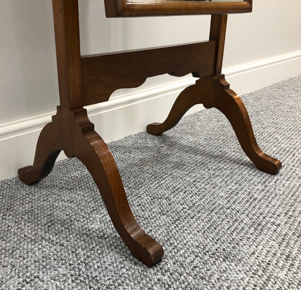 Edwardian Mahogany Cheval Mirror View VI
