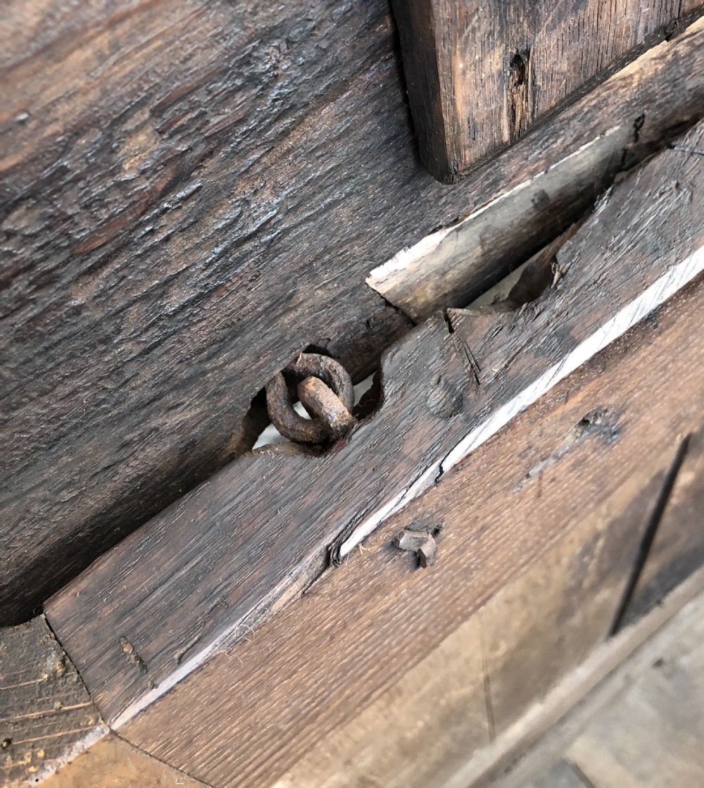 Large Antique 18th Century Oak Panelled Coffer View XVIII