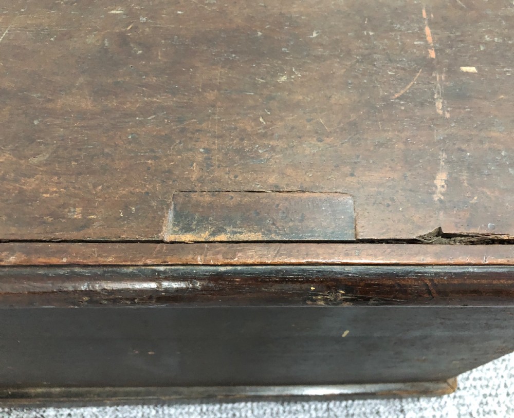 Antique Teak Seamans Chest with Painted Decoration View XII