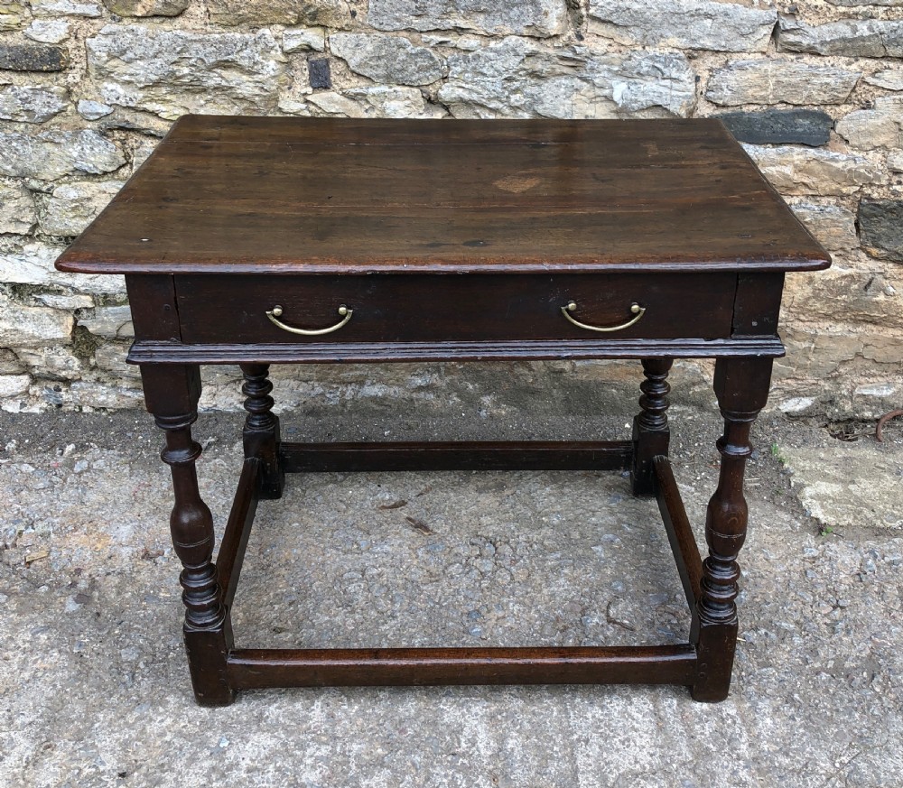 Antique 18th Century Oak Side Table