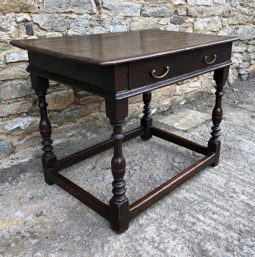 Antique 18th Century Oak Side Table View III