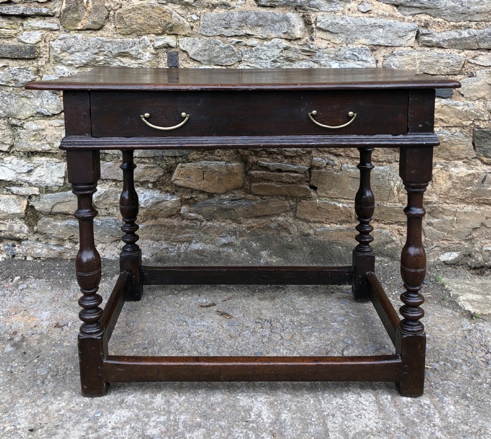 Antique 18th Century Oak Side Table View IV