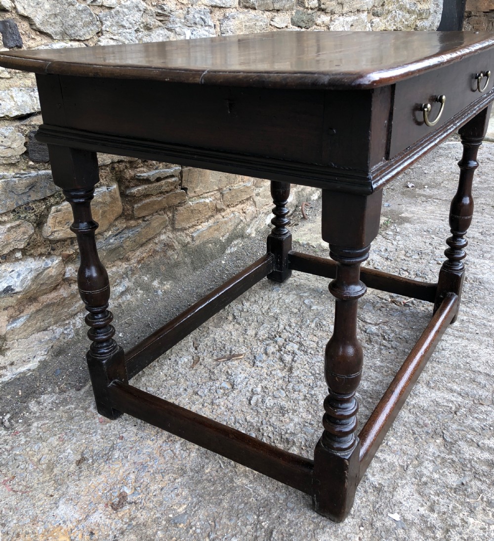 Antique 18th Century Oak Side Table View VII