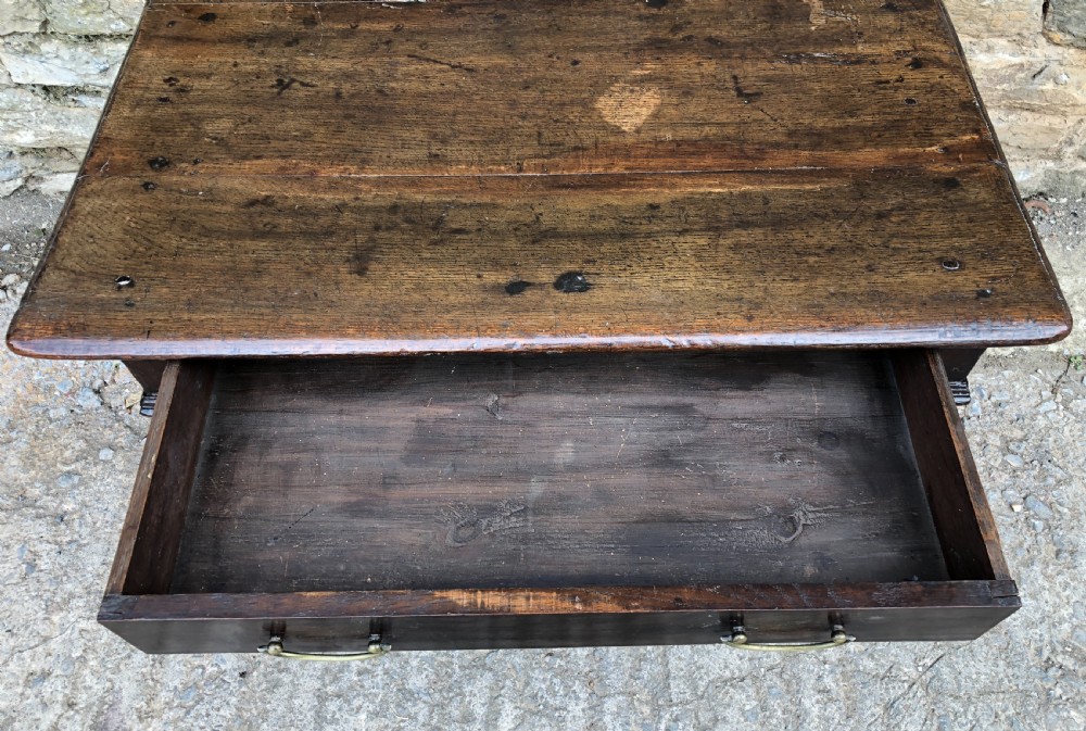 Antique 18th Century Oak Side Table View VIII