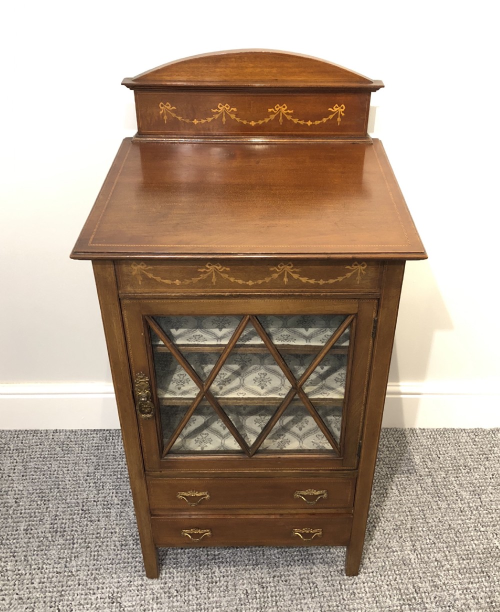 Edwardian Inlaid Mahogany Music Cabinet  View IV