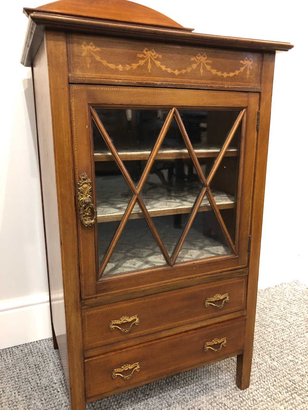 Edwardian Inlaid Mahogany Music Cabinet  View VII