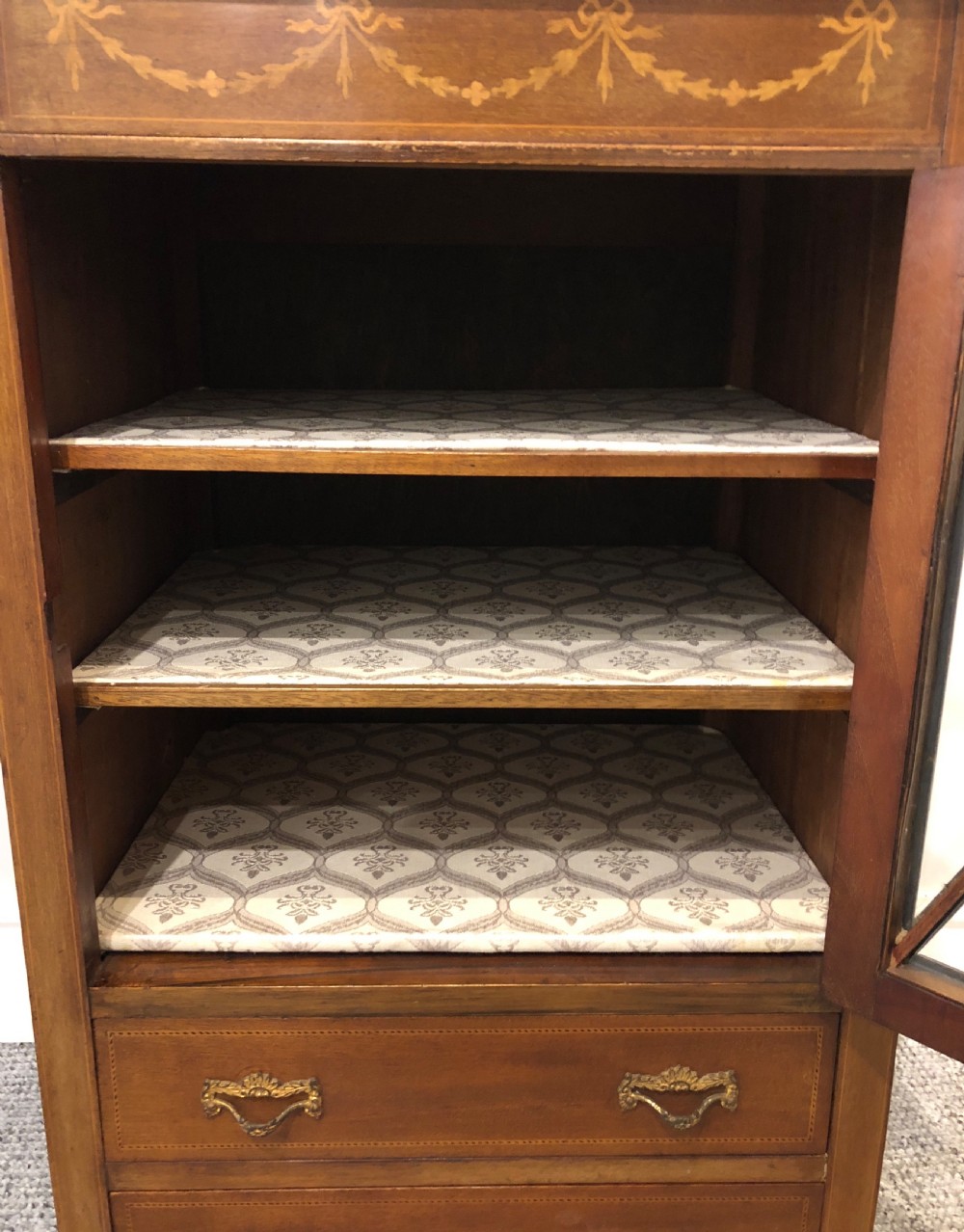 Edwardian Inlaid Mahogany Music Cabinet  View VIII