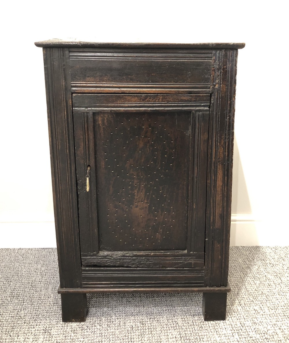 Antique 18th Century Oak Meat Safe Cupboard