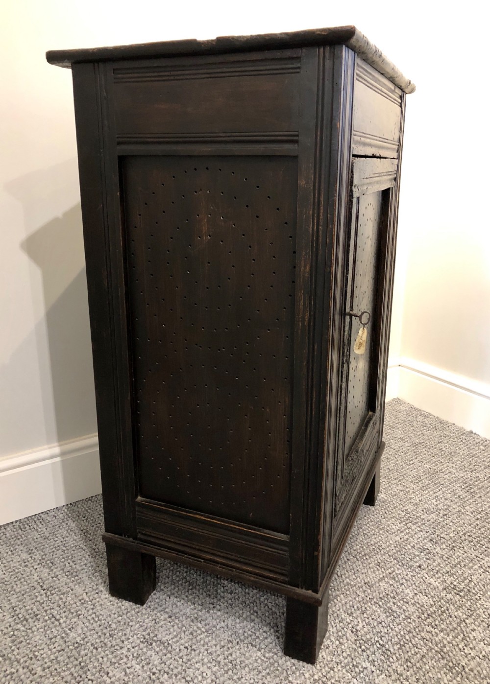 Antique 18th Century Oak Meat Safe Cupboard View IV