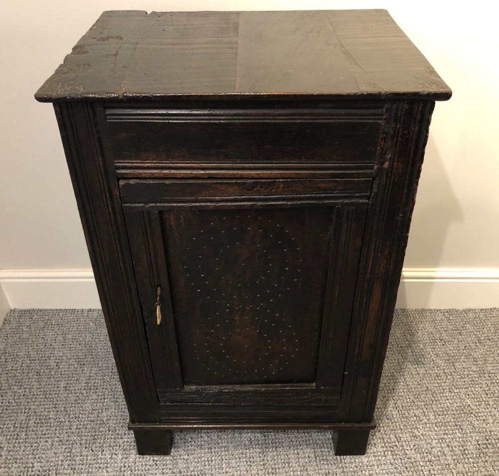 Antique 18th Century Oak Meat Safe Cupboard View IX
