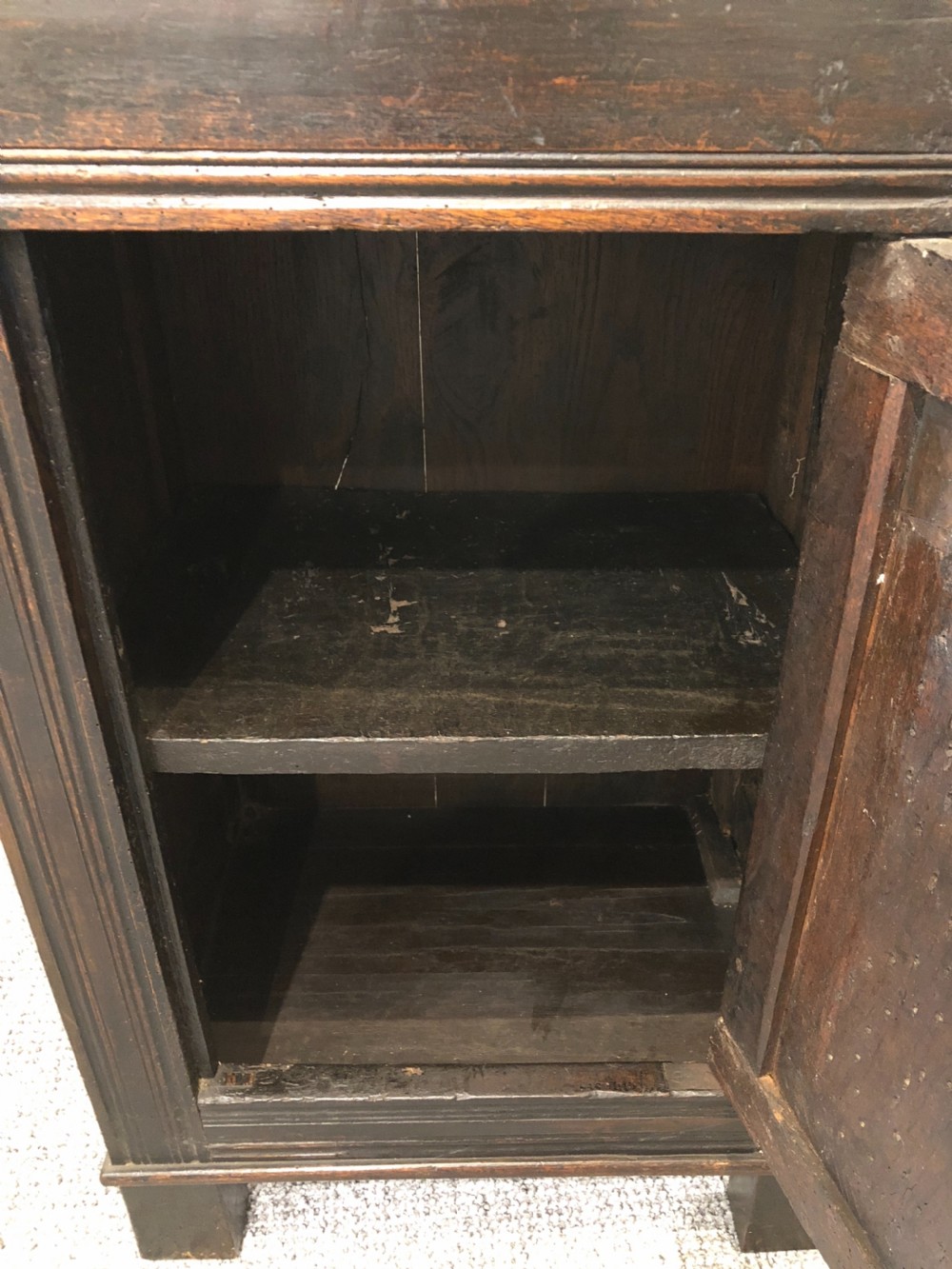 Antique 18th Century Oak Meat Safe Cupboard View X
